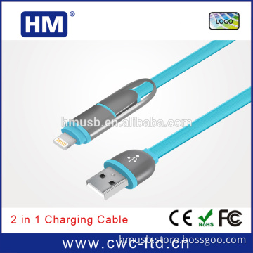 BSCI audit factory 2 in 1 retractable cable print logo